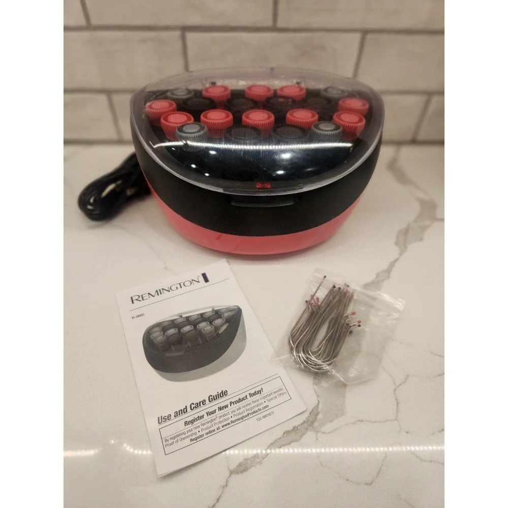 Remington Ionic Protective 20 Velvety Curlers Hot Rollers H-5600 3 Sizes W/Clips
